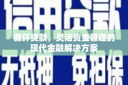 汝南循环贷款，灵活资金管理的现代金融解决方案
