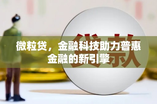 大社微粒贷，金融科技助力普惠金融的新引擎