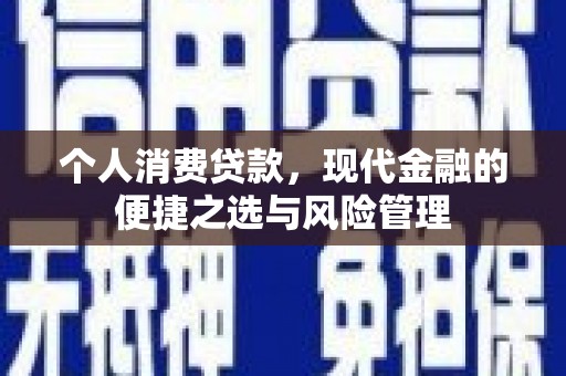 松溪个人消费贷款，现代金融的便捷之选与风险管理