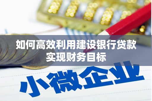 龙岗如何高效利用建设银行贷款实现财务目标