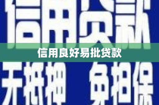 林芝信用良好易批贷款