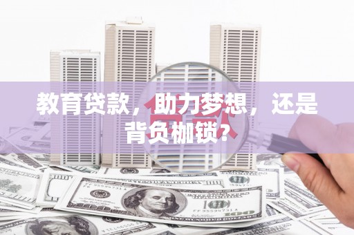 海晏教育贷款，助力梦想，还是背负枷锁？