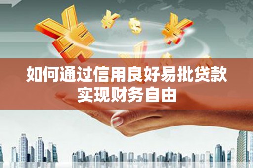 仁布如何通过信用良好易批贷款实现财务自由