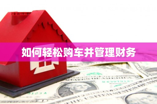 柏乡如何轻松购车并管理财务